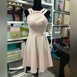 Elegant Pink Sleeveless Dress